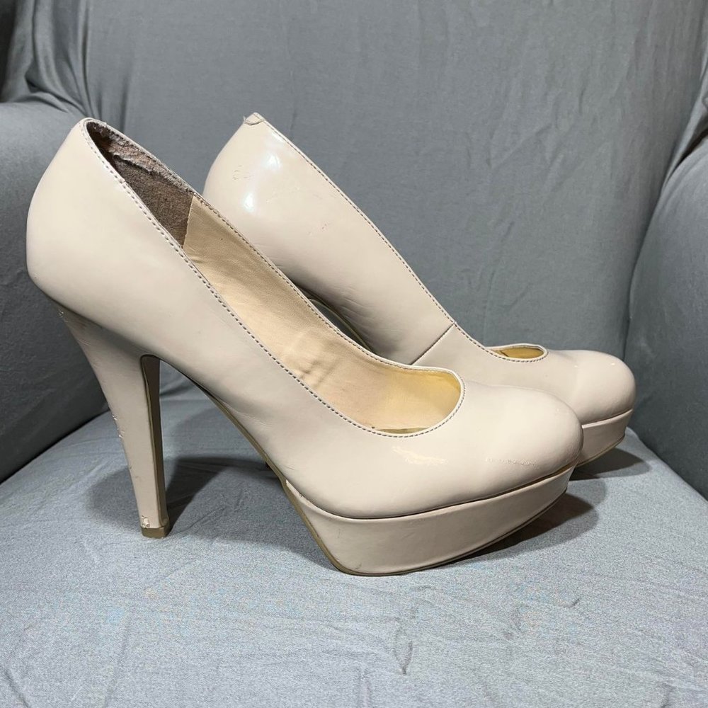 Guess Nude Platform Heels